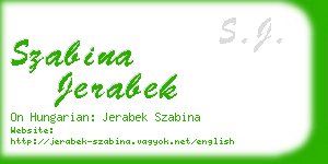 szabina jerabek business card